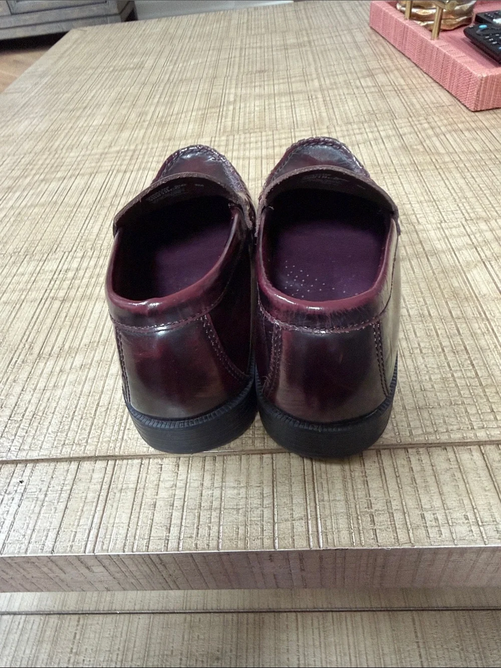School Issue boys Burgundy Leather Penny Loafers